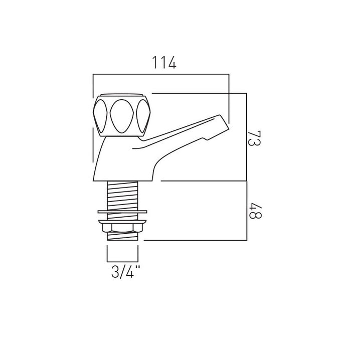 Vado Astra Lever Bath Pillar Taps - Chrome