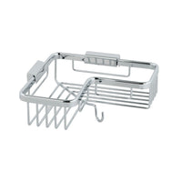 Vado Corner Shower Basket With Hook - Chrome