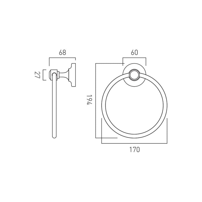 Vado Axbridge Towel Ring