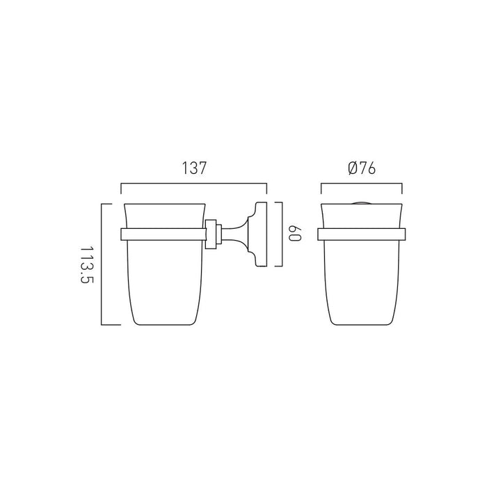 Vado Axbridge Ceramic Tumbler And Holder