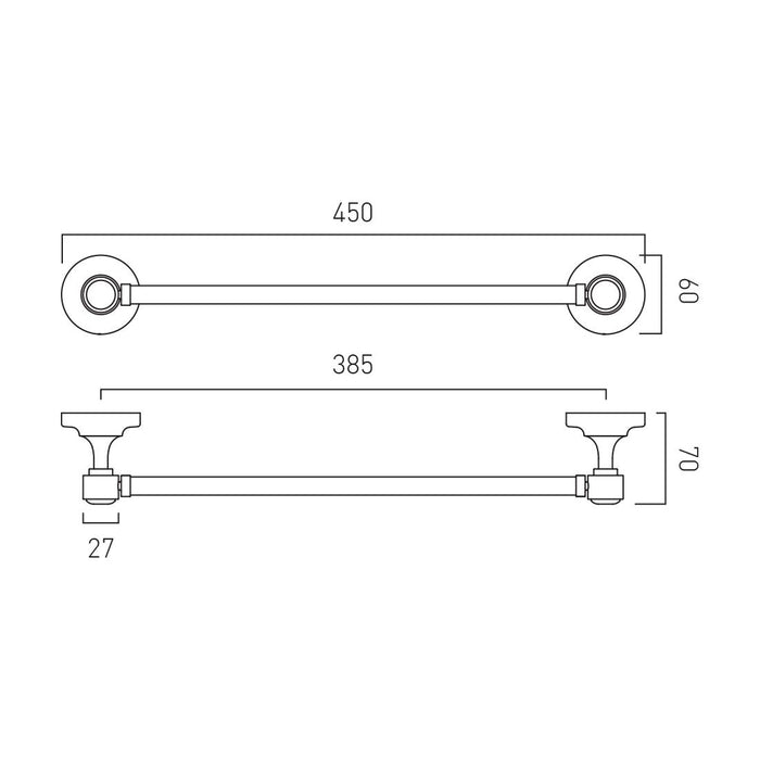 Vado Axbridge Towel Rail - 450mm Wide