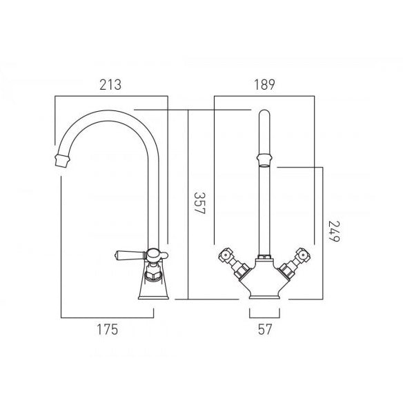 Vado Axbridge Lever Kitchen Mixer Tap