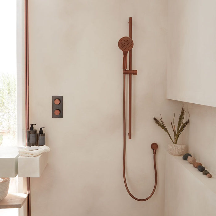 Vado Individual Showering Solutions Round Single Function Air-Injection Slide Shower Rail Kit