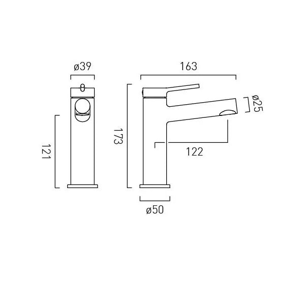 Vado Safari Lever Mono Basin Mixer Tap