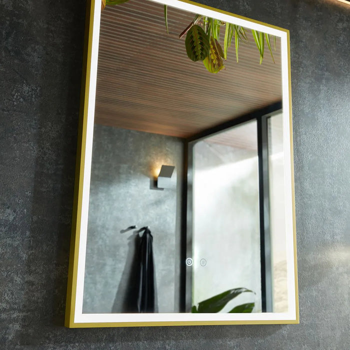 Vado Safari Rectangular Portrait Illuminated LED Mirror with Demister