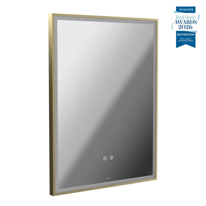 Vado Safari Rectangular Portrait Illuminated LED Mirror with Demister