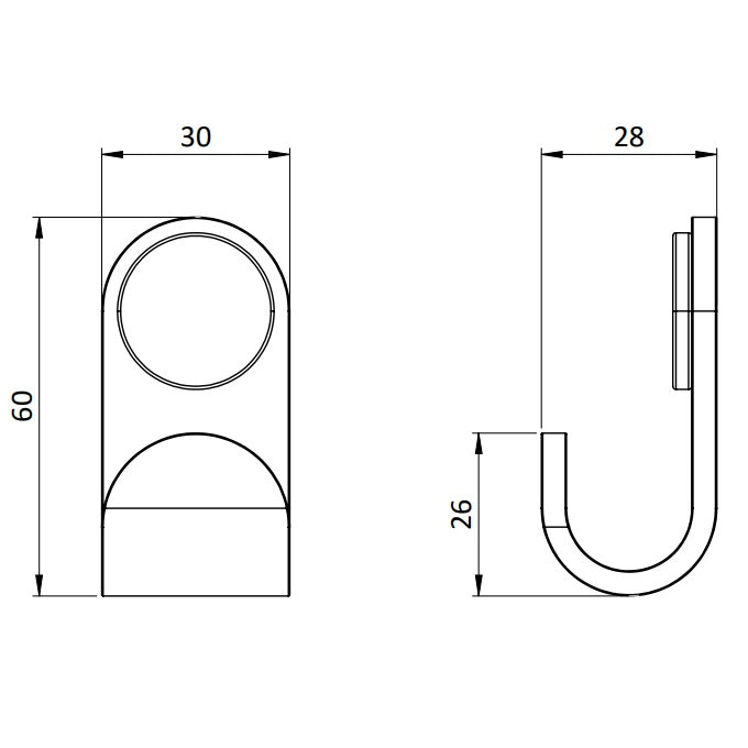 Crosswater Velo Single Robe Hook
