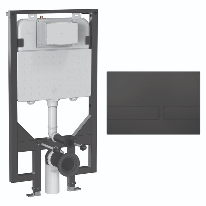 Crosswater Venue Ultra Slim 1140mm Concealed Cistern Toilet Frame Set 5