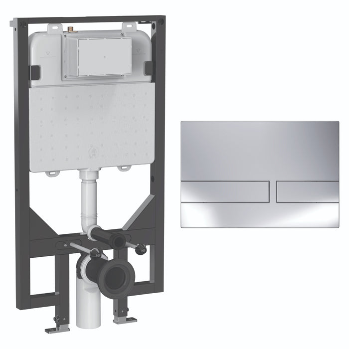 Crosswater Venue Ultra Slim 1140mm Concealed Cistern Toilet Frame Set 5