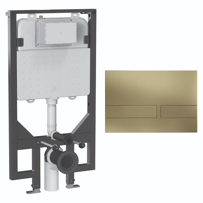 Crosswater Venue Ultra Slim 1140mm Concealed Cistern Toilet Frame Set 5