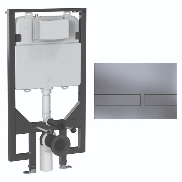 Crosswater Venue Ultra Slim 1140mm Concealed Cistern Toilet Frame Set 5