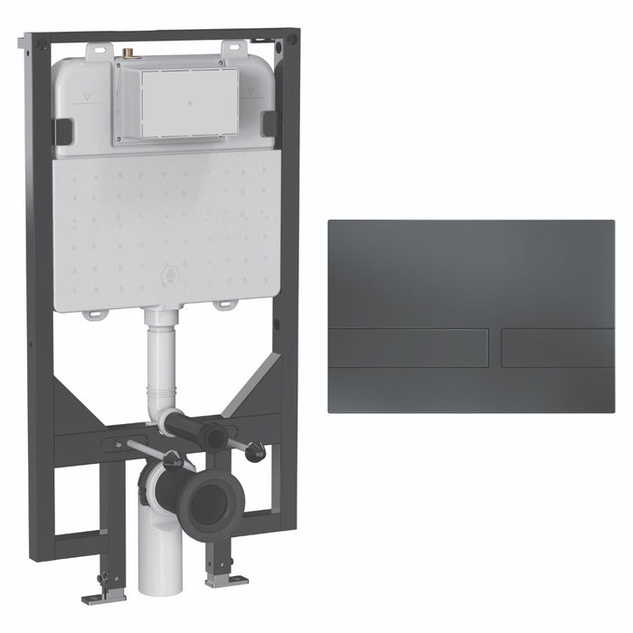 Crosswater Venue Ultra Slim 1140mm Concealed Cistern Toilet Frame Set 5