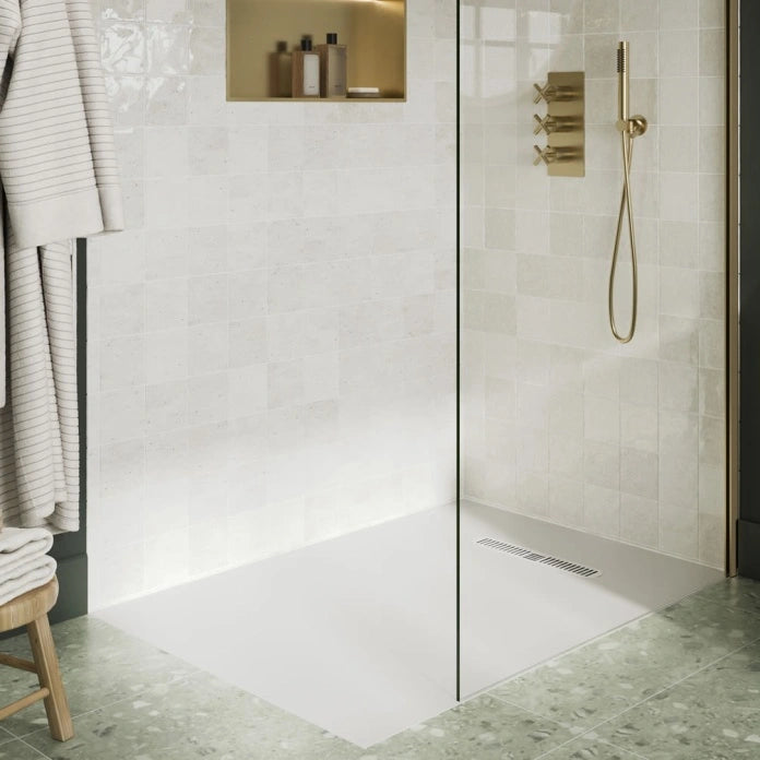 Crosswater Vito Low Profile Rectangular Shower Tray with Waste