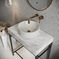Scudo Sanctuary Marble Round Countertop Basin - 350mm  Wide