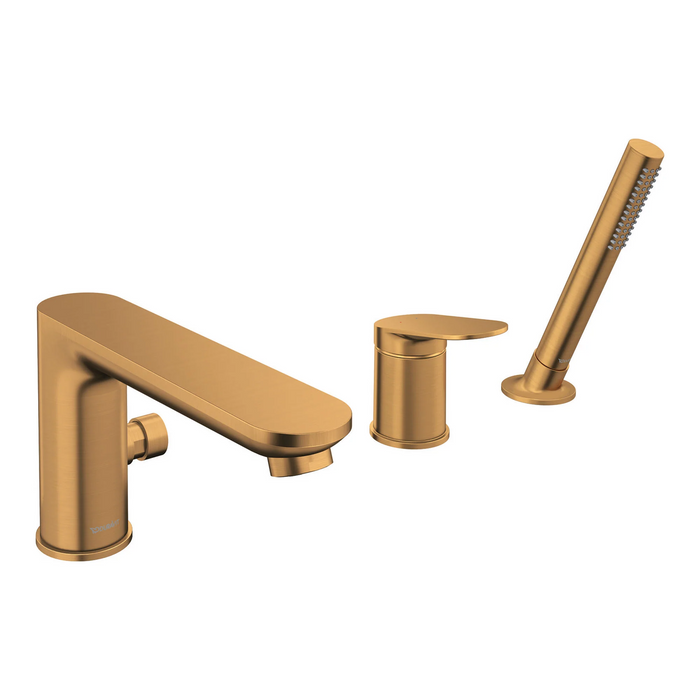Duravit Wave 3 Hole Deck Mounted Bath Shower Mixer with Shower Handset