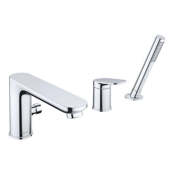 Duravit Wave 3 Hole Deck Mounted Bath Shower Mixer with Shower Handset