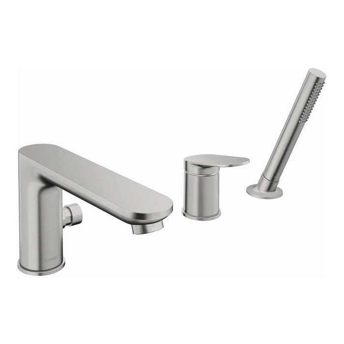 Duravit Wave 3 Hole Deck Mounted Bath Shower Mixer with Shower Handset