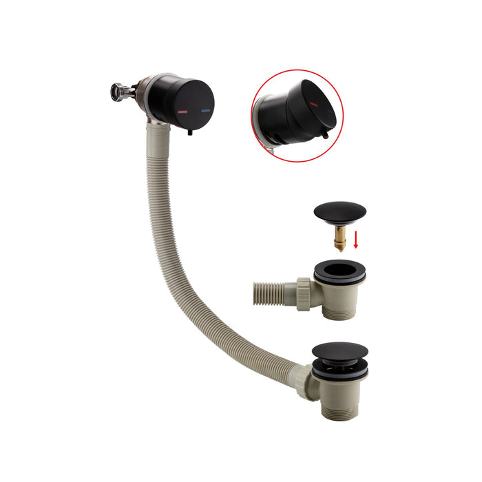 Scudo Bath Filler Overflow & Valve with Click Clack Waste