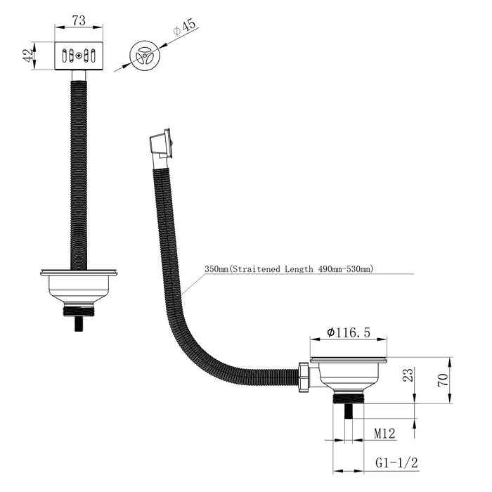 Scudo Universal Kitchen Sink Waste