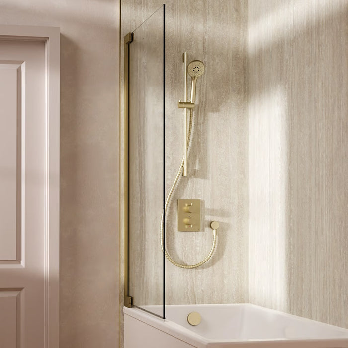 Crosswater MPRO Dual Outlet Thermostatic Shower Set with Rain Head and Slide Rail Kit