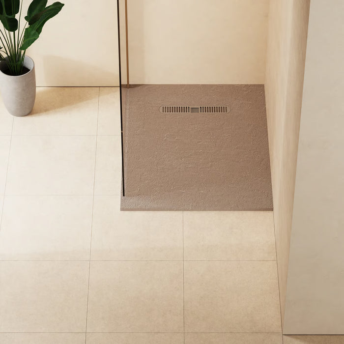 Crosswater Vito Textured Rectangular Shower Tray With Waste