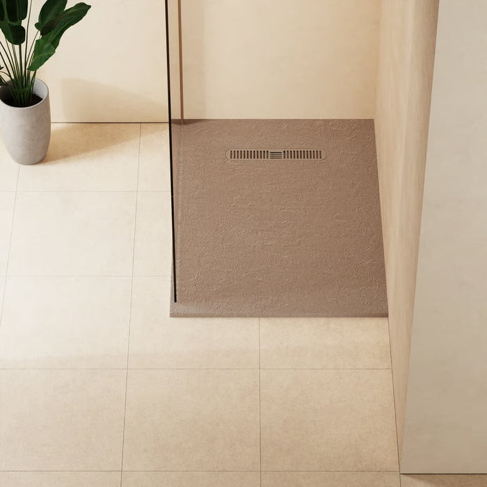 Crosswater Vito Textured Rectangular Shower Tray With Waste