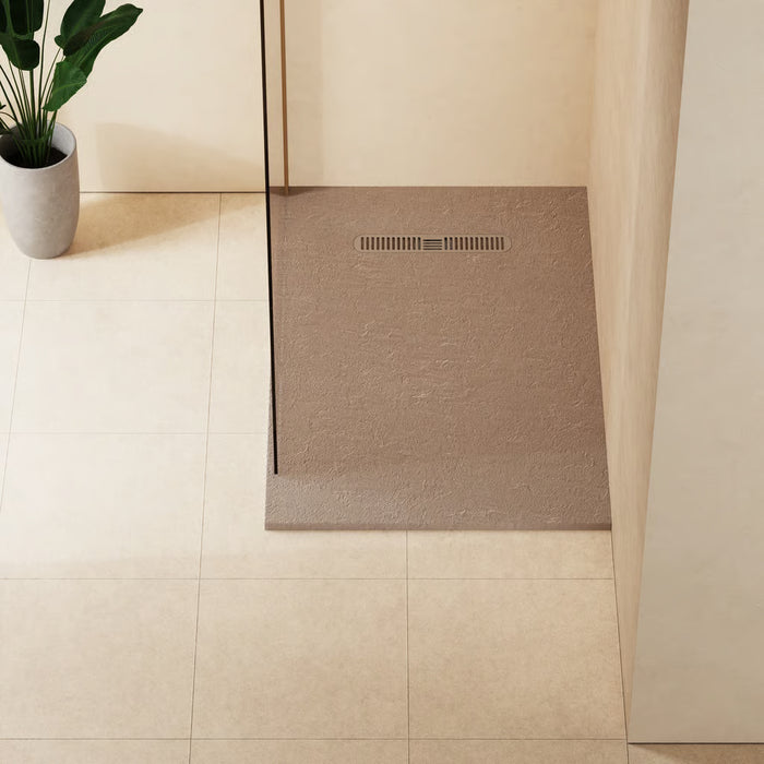 Crosswater Vito Textured Rectangular Shower Tray With Waste