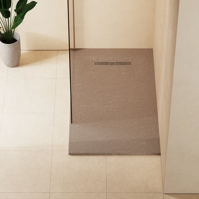 Crosswater Vito Textured Rectangular Shower Tray With Waste