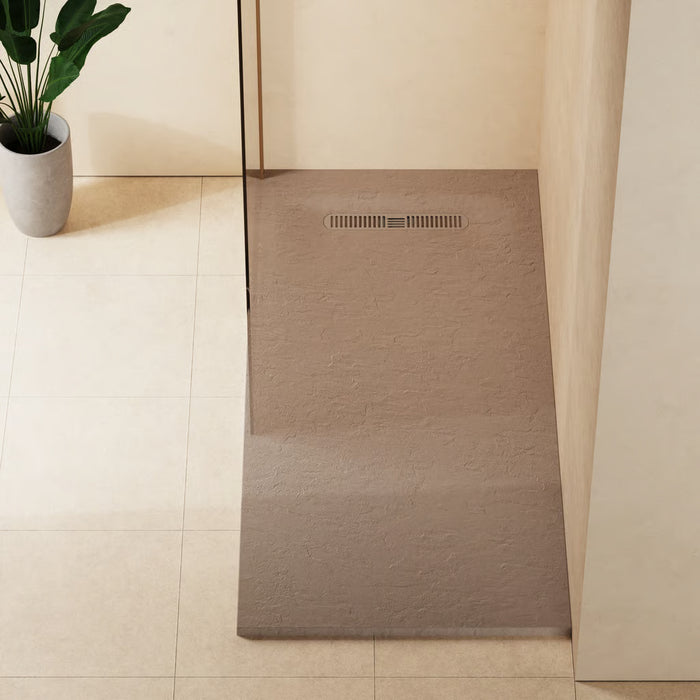 Crosswater Vito Textured Rectangular Shower Tray With Waste