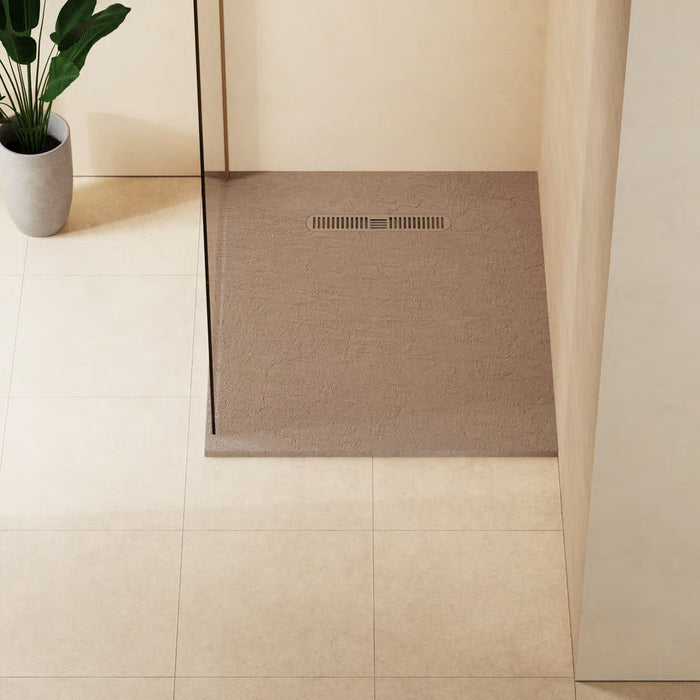 Crosswater Vito Textured Rectangular Shower Tray With Waste