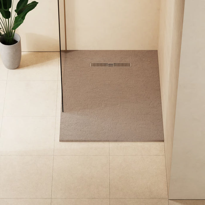 Crosswater Vito Textured Rectangular Shower Tray With Waste