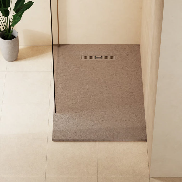 Crosswater Vito Textured Rectangular Shower Tray With Waste