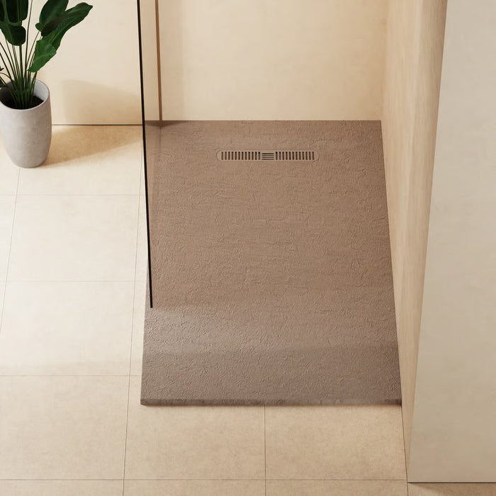 Crosswater Vito Textured Rectangular Shower Tray With Waste