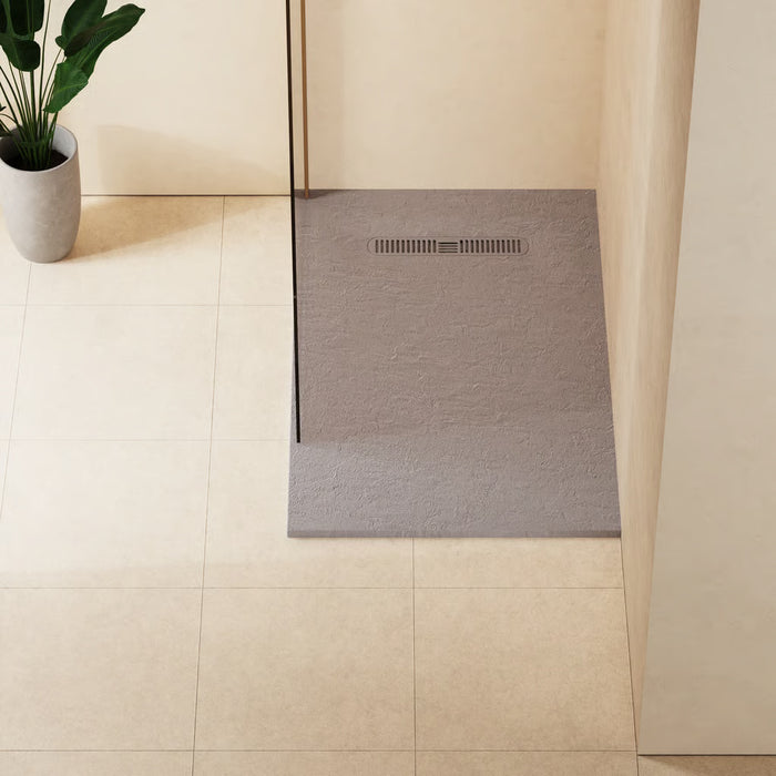 Crosswater Vito Textured Rectangular Shower Tray With Waste