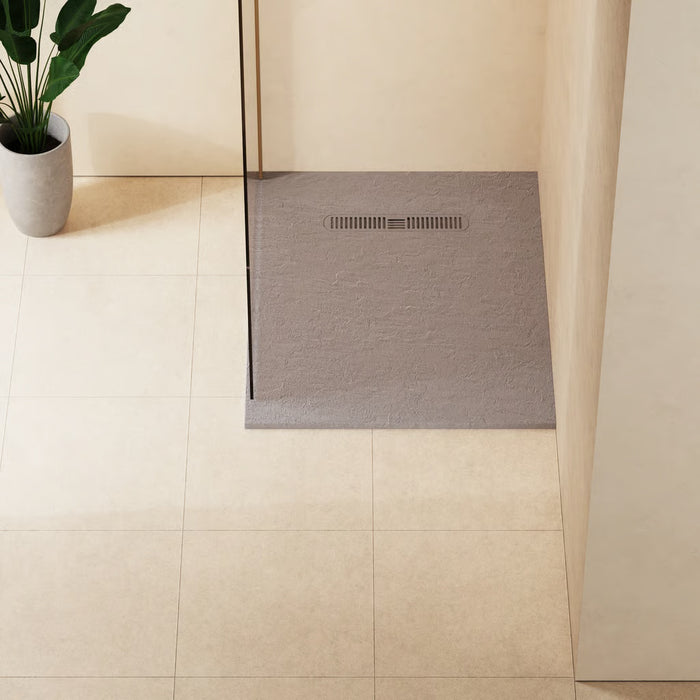 Crosswater Vito Textured Rectangular Shower Tray With Waste