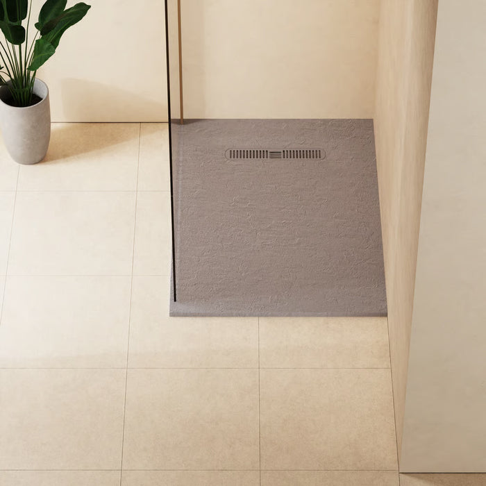 Crosswater Vito Textured Rectangular Shower Tray With Waste