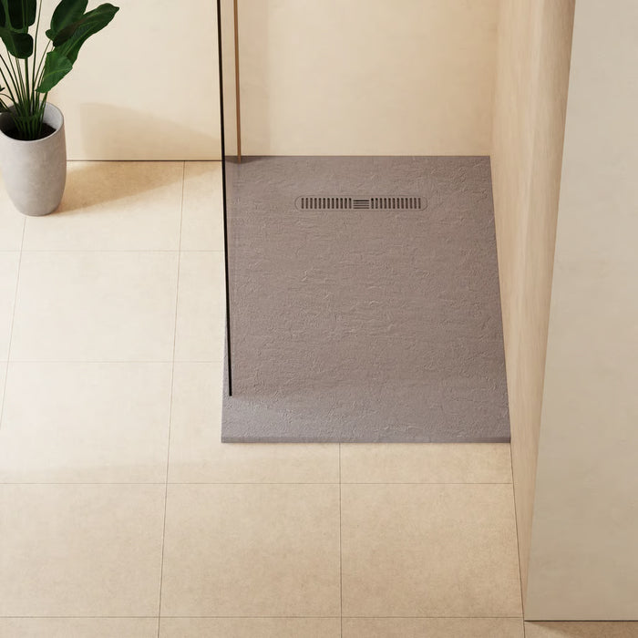 Crosswater Vito Textured Rectangular Shower Tray With Waste