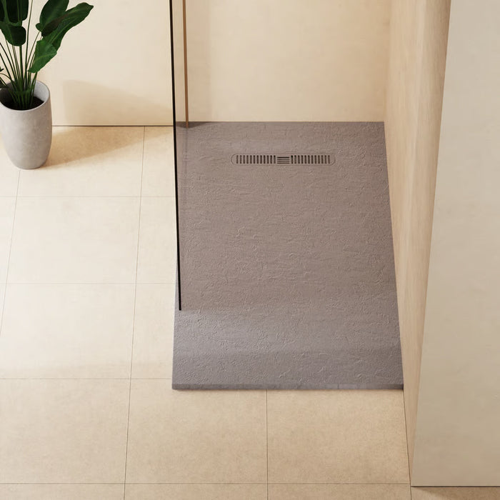 Crosswater Vito Textured Rectangular Shower Tray With Waste