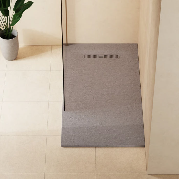 Crosswater Vito Textured Rectangular Shower Tray With Waste