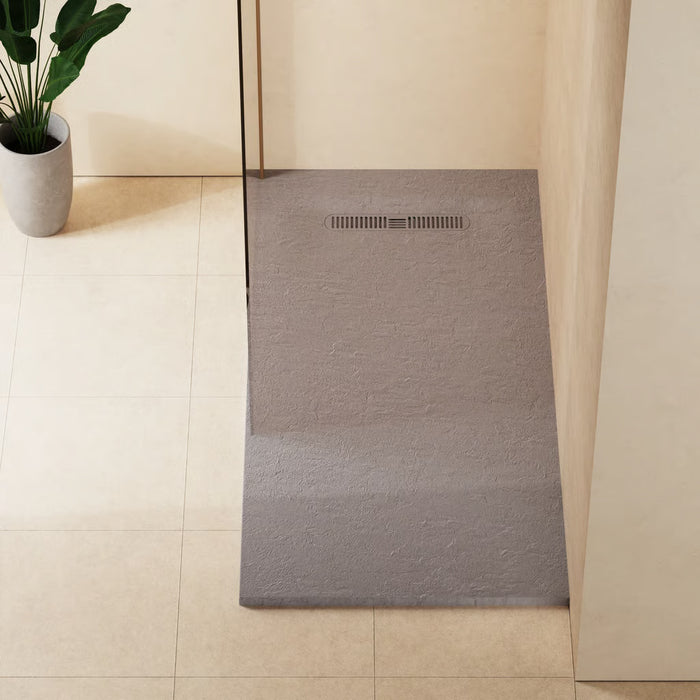 Crosswater Vito Textured Rectangular Shower Tray With Waste