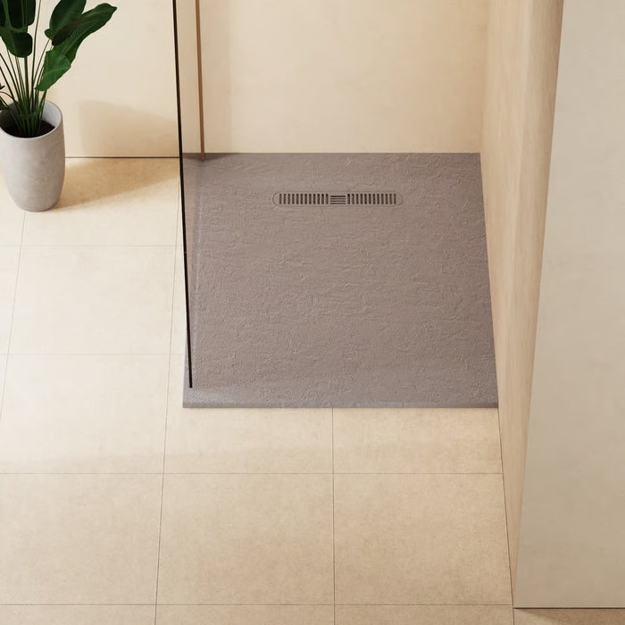 Crosswater Vito Textured Rectangular Shower Tray With Waste