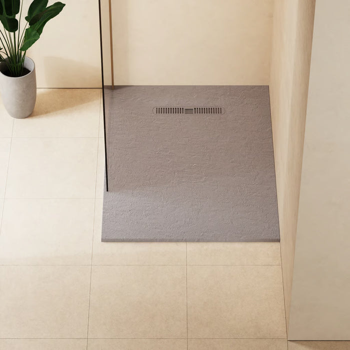 Crosswater Vito Textured Rectangular Shower Tray With Waste