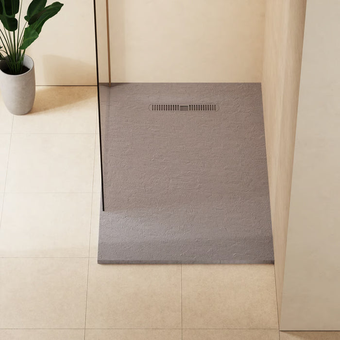 Crosswater Vito Textured Rectangular Shower Tray With Waste