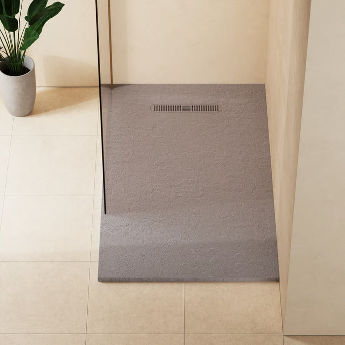 Crosswater Vito Textured Rectangular Shower Tray With Waste