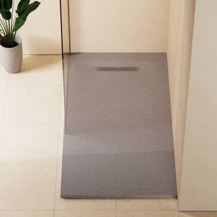 Crosswater Vito Textured Rectangular Shower Tray With Waste