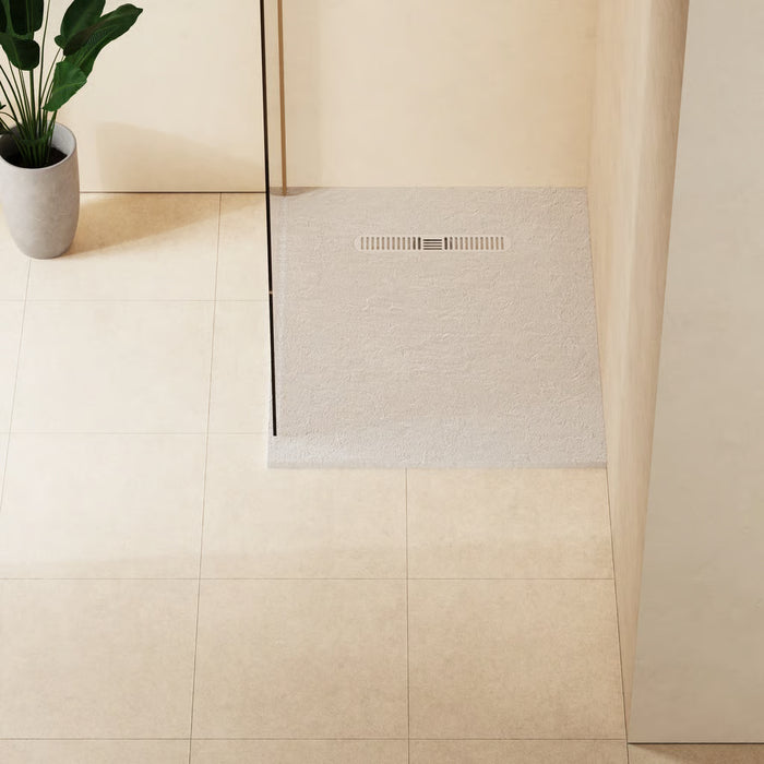 Crosswater Vito Textured Rectangular Shower Tray With Waste