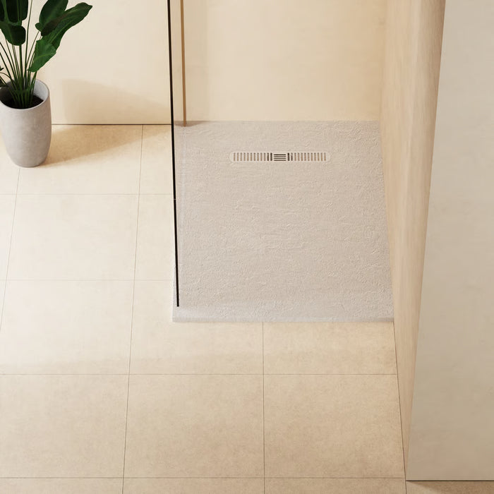 Crosswater Vito Textured Rectangular Shower Tray With Waste