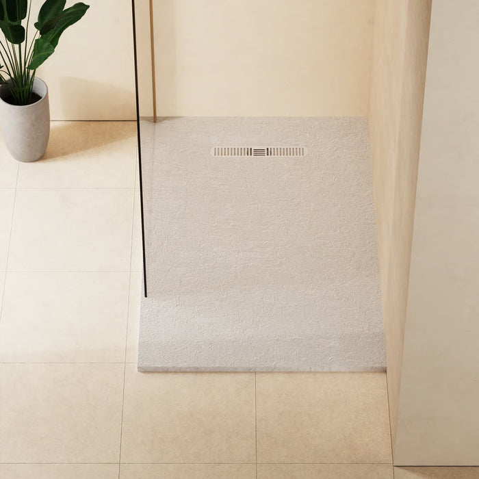 Crosswater Vito Textured Rectangular Shower Tray With Waste