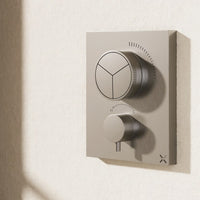 Crosswater MPRO 3 Outlet Thermostatic Concealed Shower Valve With Crossbox - Brushed Stainless Steel