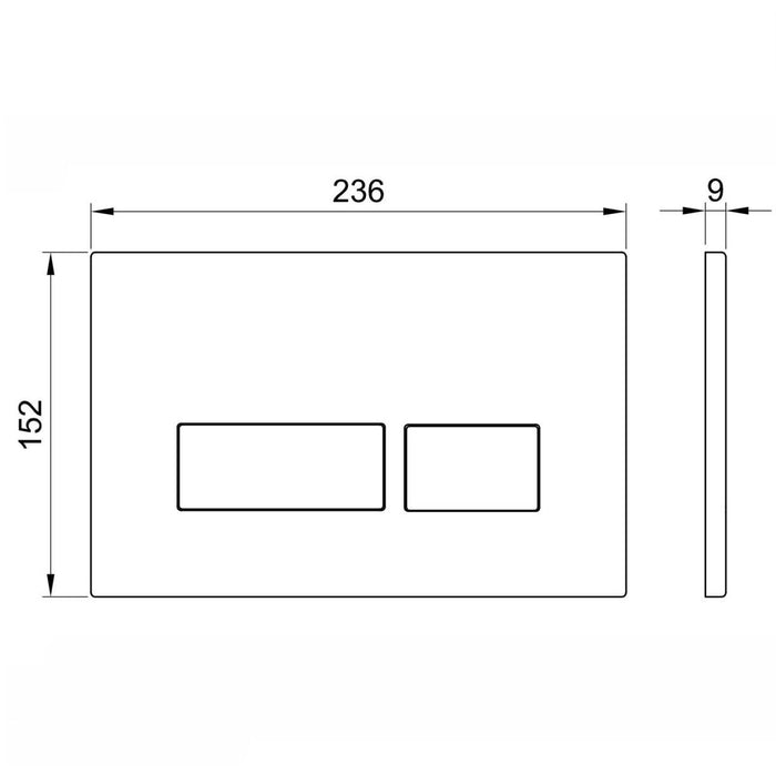 Scudo Wall Hung Toilet Frame & Concealed Cistern with Dual Flush Button